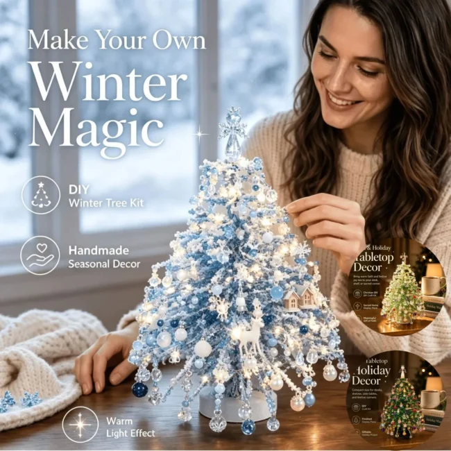 DIY Beaded Christmas Tree Kit – Crystal-Style Holiday Craft