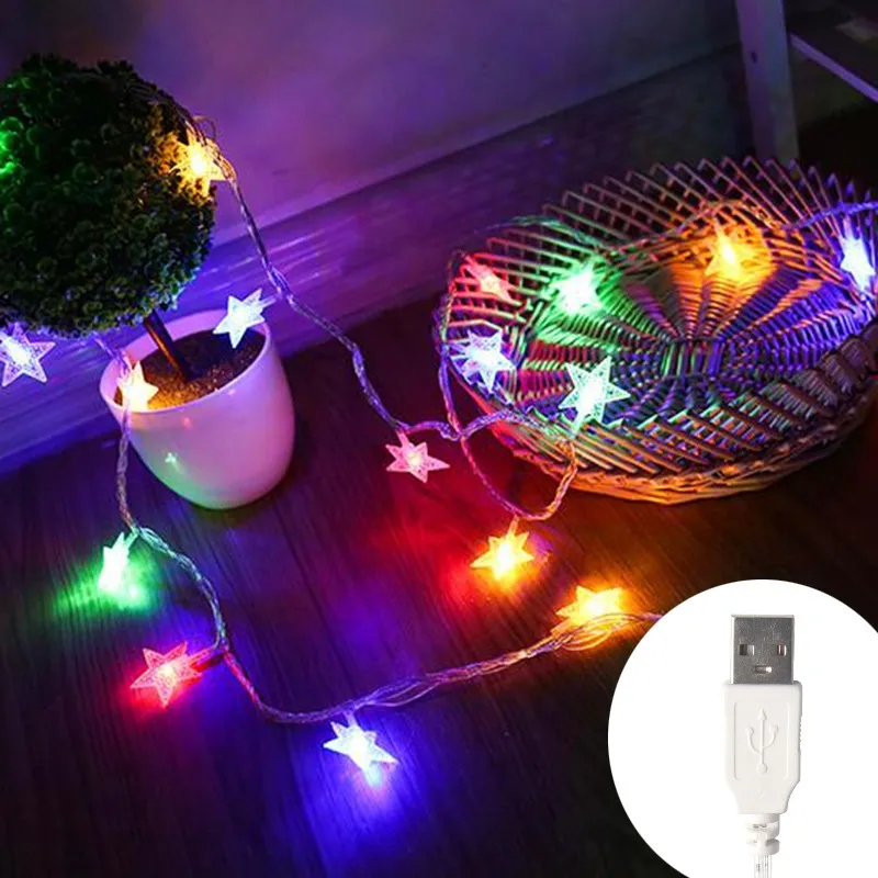 LED Star Fairy Lights Outdoor Chain Lights Garland Bulb String Lights Party Home Wedding Terrace Garden Christmas Decoration - Image 12