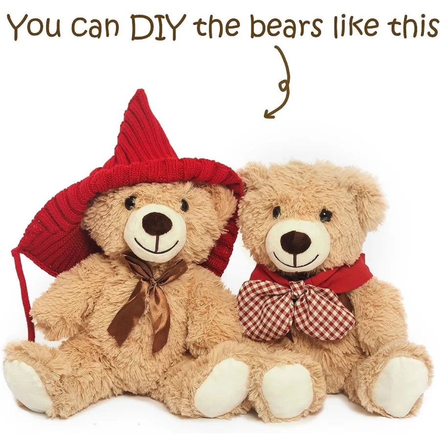 Set of 5 Plush Teddy Bears – Soft Keepsake Gifts - Image 6
