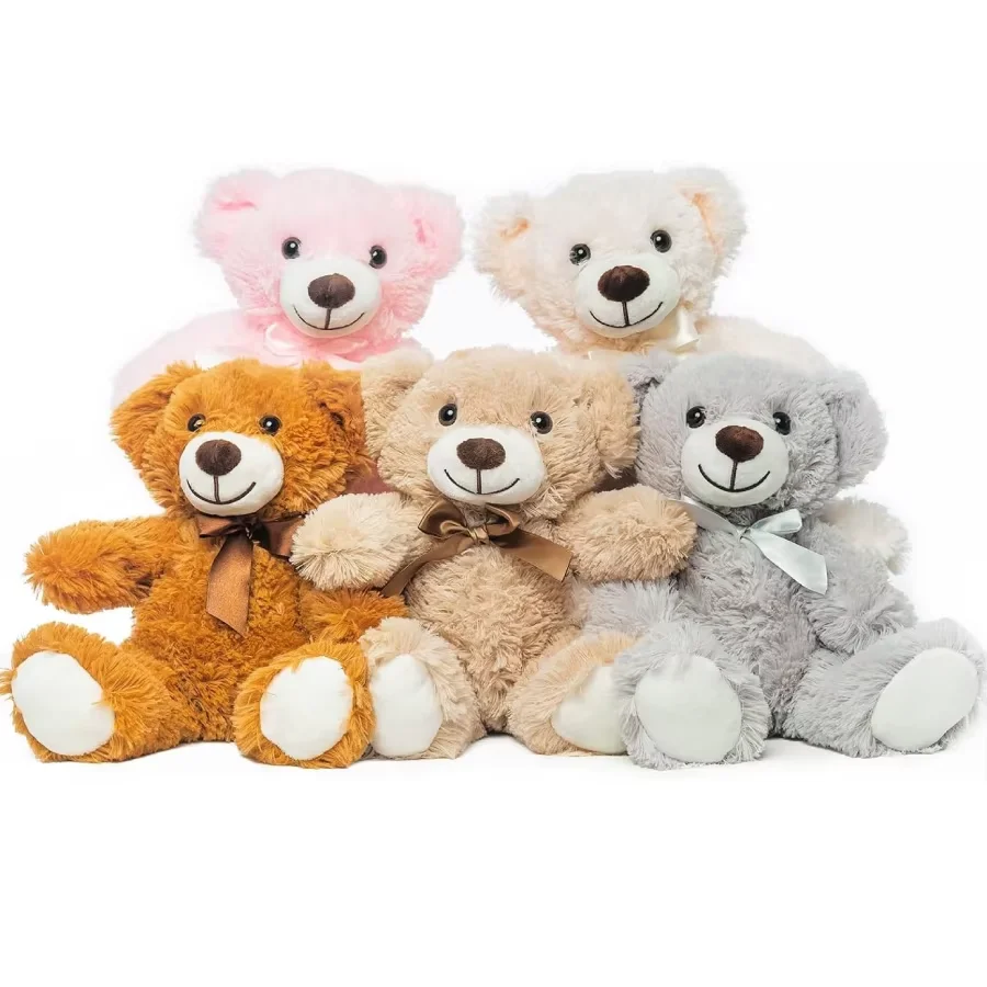 Set of 5 Plush Teddy Bears – Soft Keepsake Gifts - Image 7