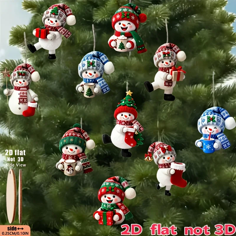 Handmade Christmas Snowman Ornaments, 15-Piece Assorted Set – With Gifts - Image 5