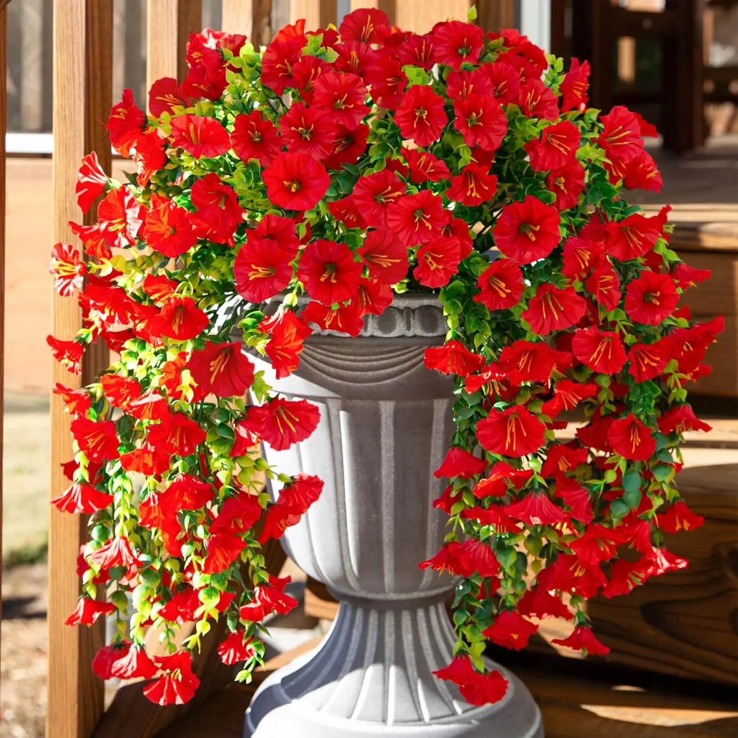 Artificial Flowers Vine Morning Glory Wedding Wreath Home Room Valentine's Decor Outdoor Yard Pretty Hanging Arch DIY Gift Props - Image 3
