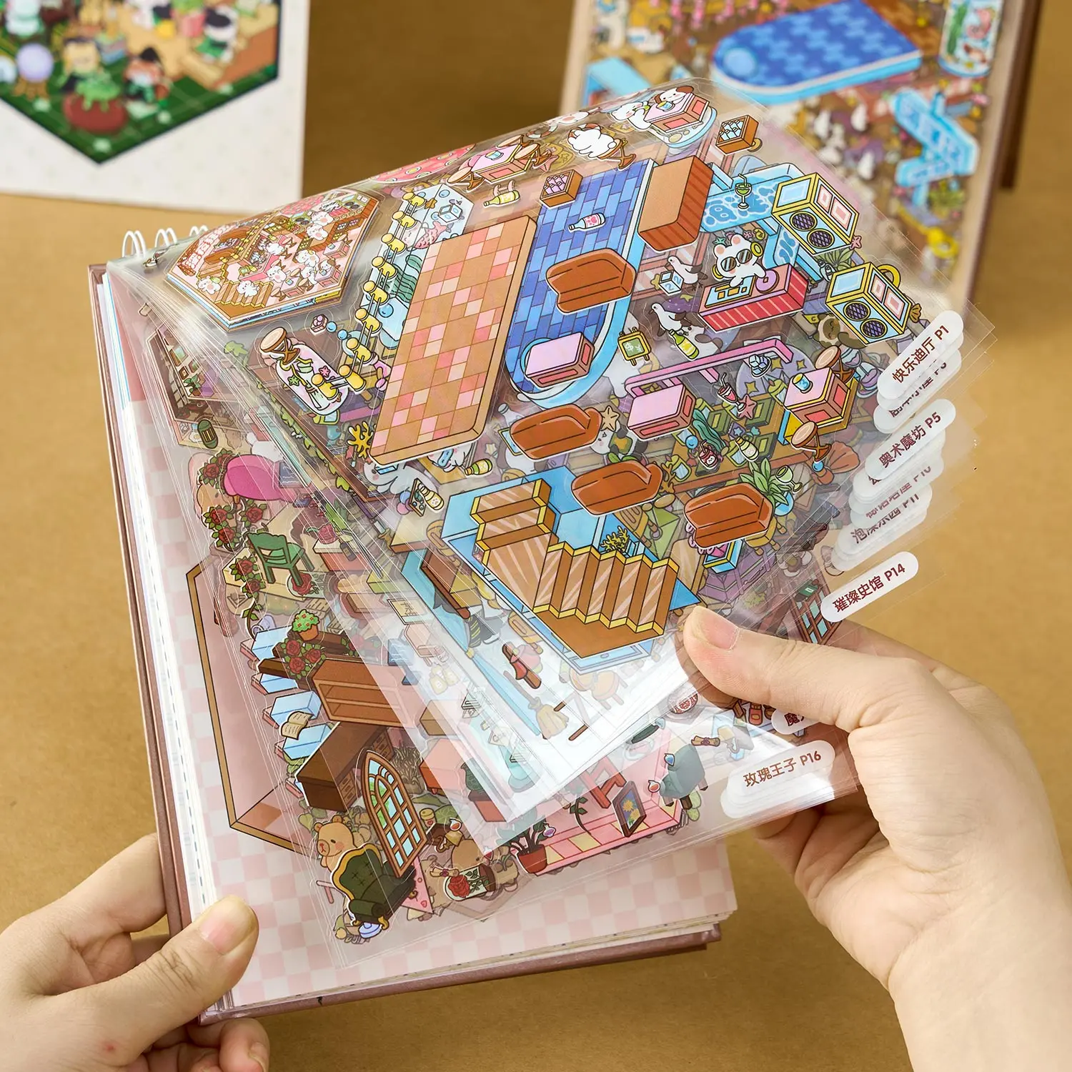 3D Landscape Sticker Collection Book – 40-Piece Creative Gift Set - Image 5