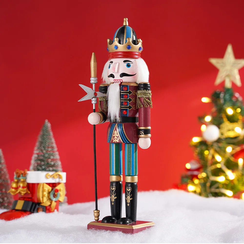 30cm Nutcracker Puppet Soldier Ornament Doll Merry Christmas Decoration Creative Gift Wooden Handicrafts Desktop Cute Ornament - Image 8