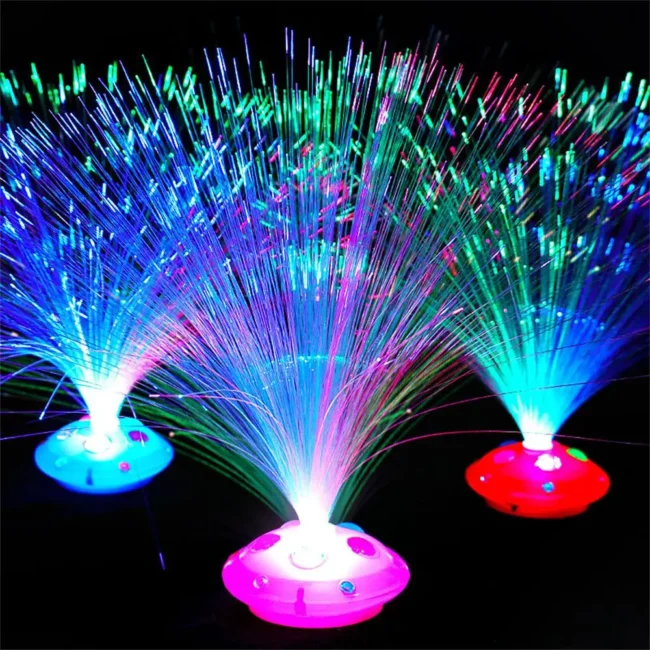 Flashing Home Decor Nighting Lighting Lamps Night Lamp LED Fiber Optic Light Christmas Decoration Multicolor