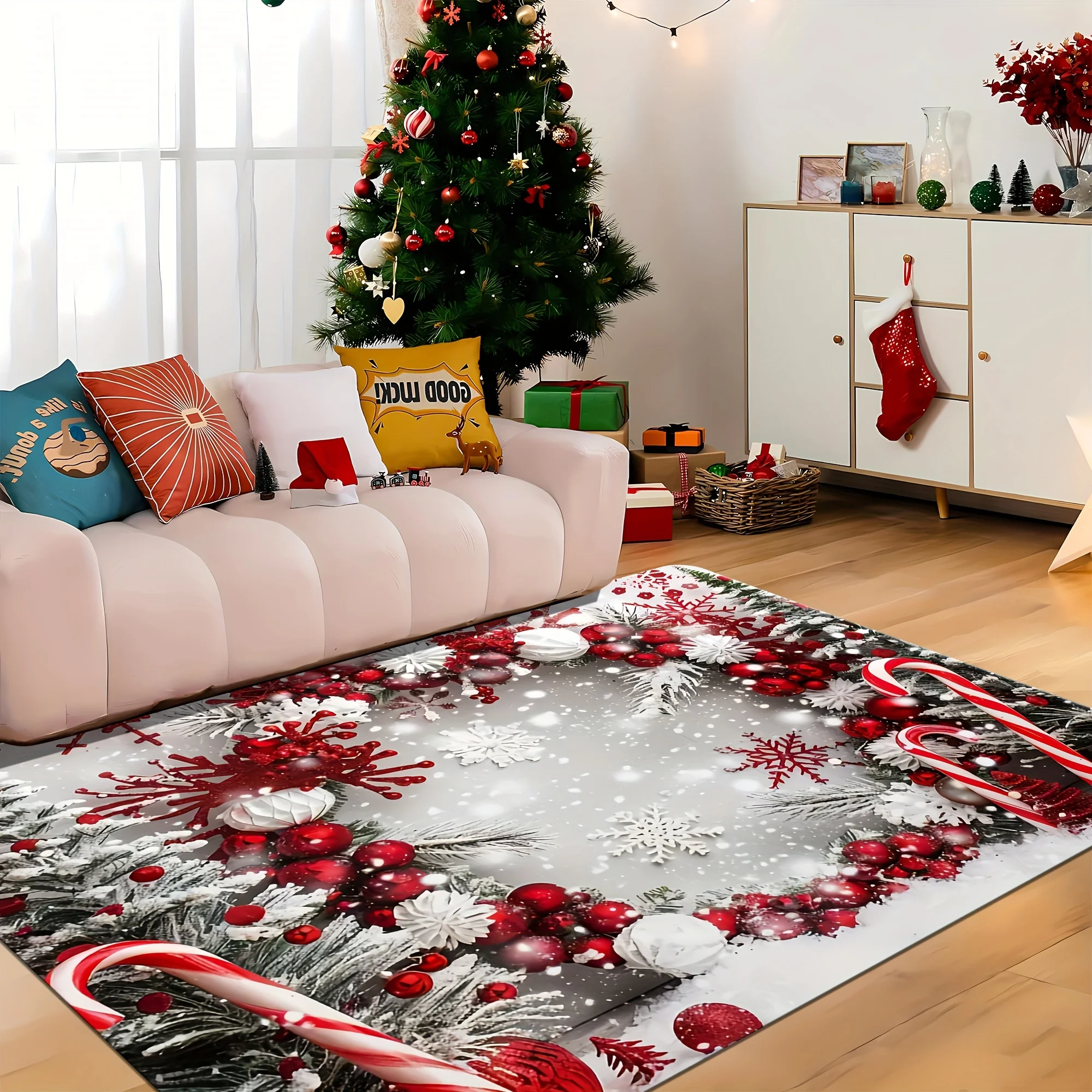 Soft Christmas Area Rug for Living Room & Bedroom - Image 5