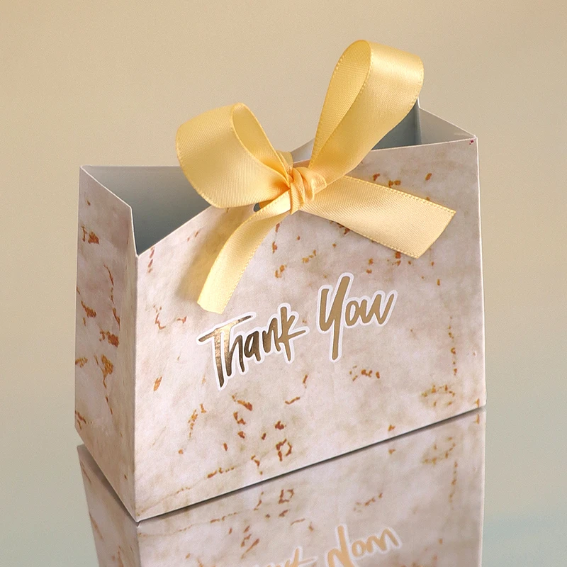 Mini Gift Boxes with Gold Ribbon – Set of 10 Thank-You Favor Boxes - Image 14