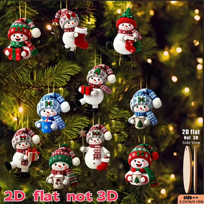 Handmade Christmas Snowman Ornaments, 15-Piece Assorted Set – With Gifts - Image 6