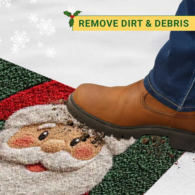 Christmas Door Mat – Santa and Gingerbread Holiday Welcome - Image 4