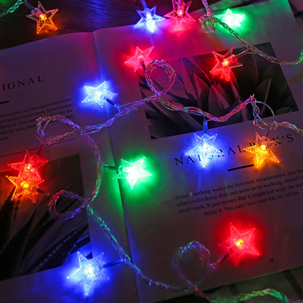LED Star Fairy Lights Outdoor Chain Lights Garland Bulb String Lights Party Home Wedding Terrace Garden Christmas Decoration - Image 4