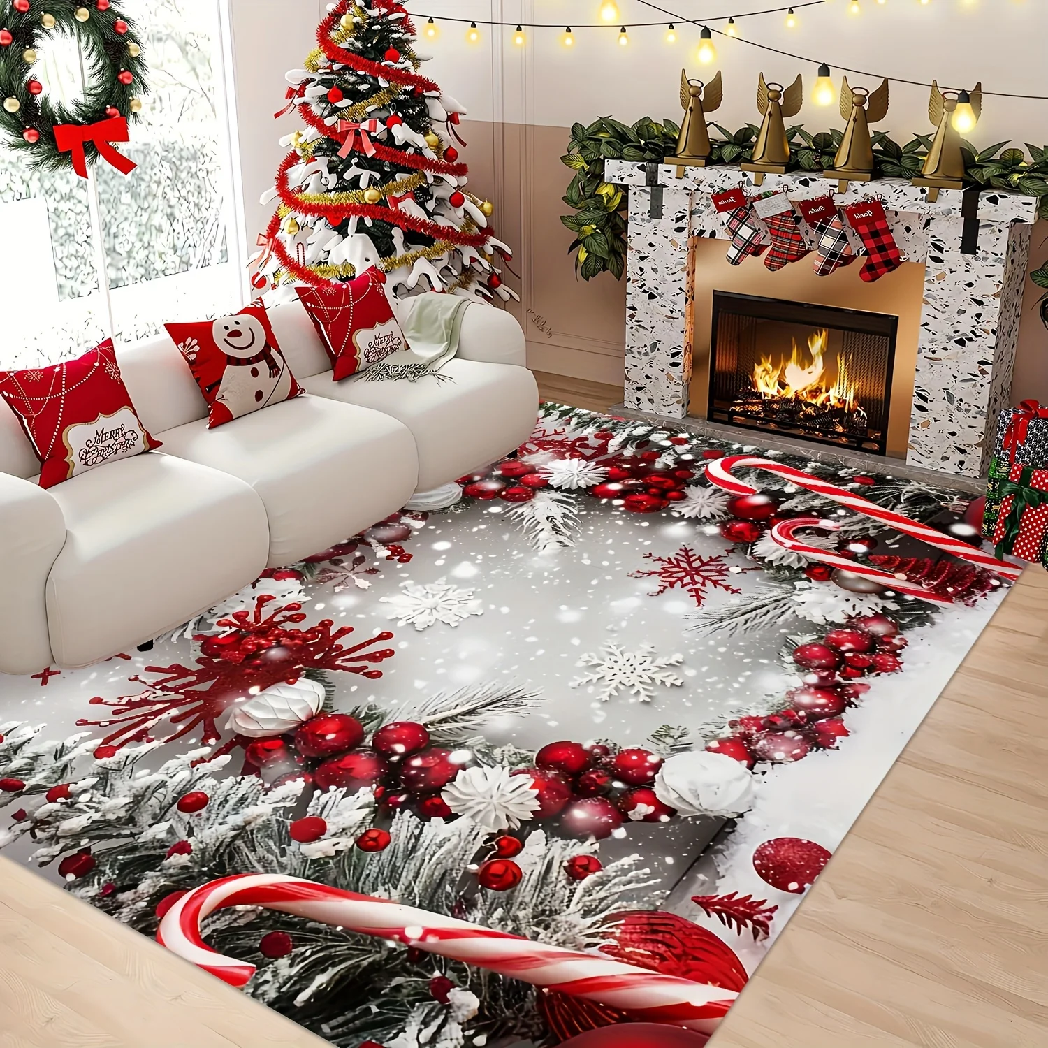 Soft Christmas Area Rug for Living Room & Bedroom - Image 8