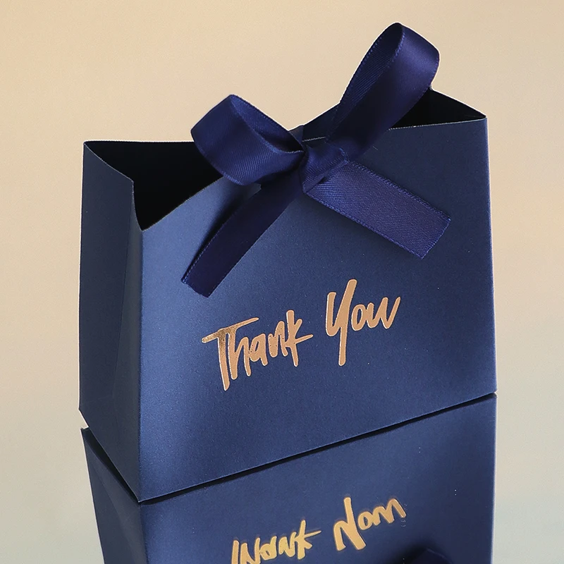 Mini Gift Boxes with Gold Ribbon – Set of 10 Thank-You Favor Boxes - Image 8