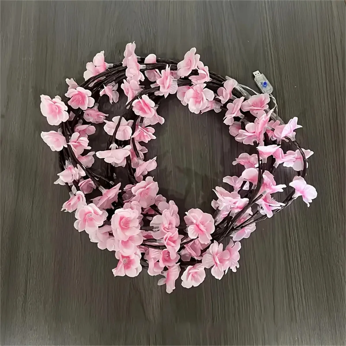 Cherry Blossom 96 Led USB Tree Branch Rattan Lights 8 Modes Colorful String Lamp Valentine Christmas Wedding Bedroom Decoration - Image 7