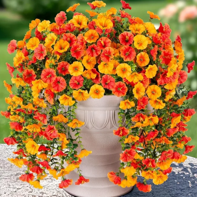 Artificial Morning Glory Flower Vine – 30 in Silk Floral Garland