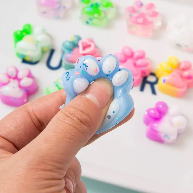 Mini Plush Cat Paw Fidget Toys – 10-Piece Gift Set