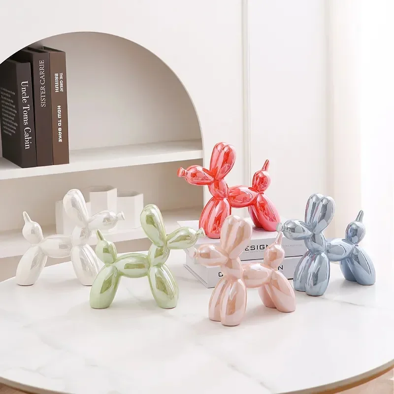 Ceramic Balloon Dog Sculpture – Modern Mini Ornament for Home & Office - Image 4