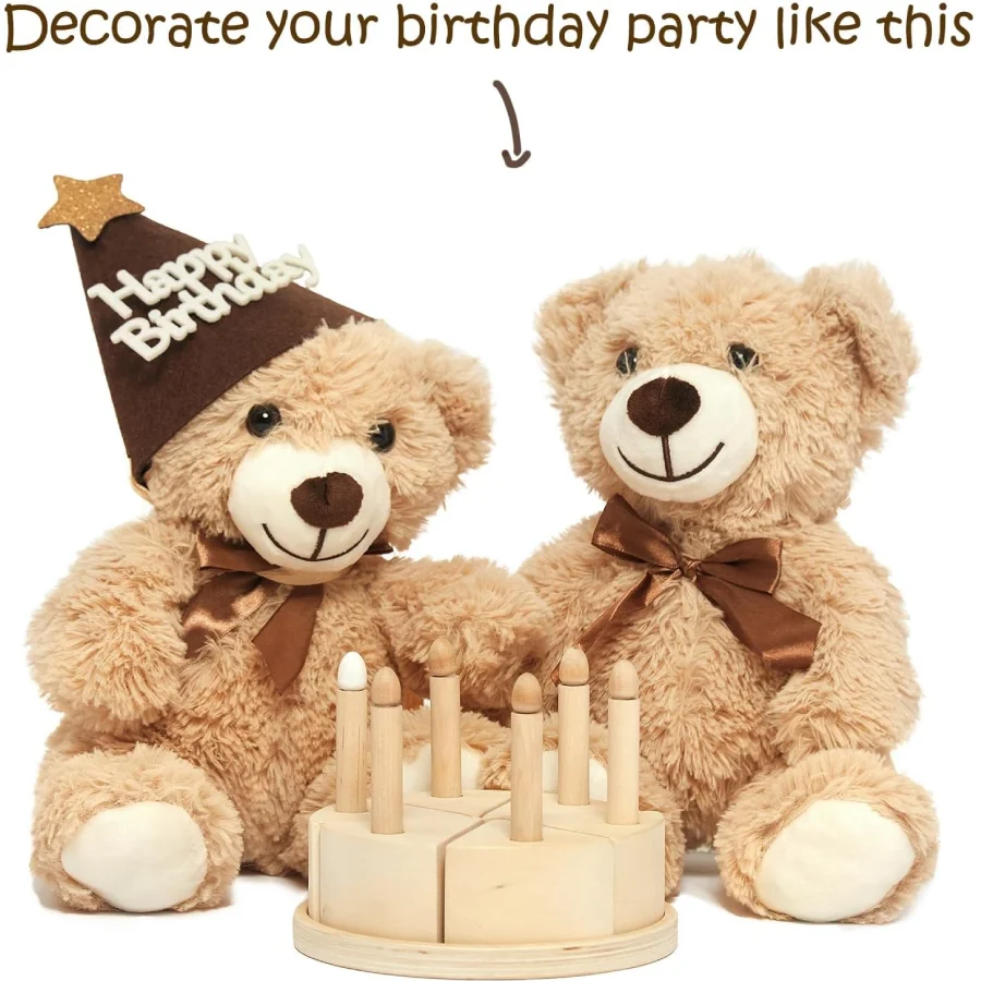 Set of 5 Plush Teddy Bears – Soft Keepsake Gifts - Image 5