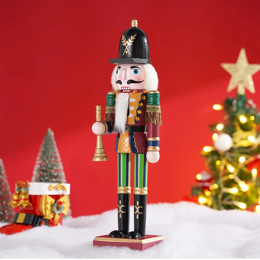 30cm Nutcracker Puppet Soldier Ornament Doll Merry Christmas Decoration Creative Gift Wooden Handicrafts Desktop Cute Ornament - Image 10