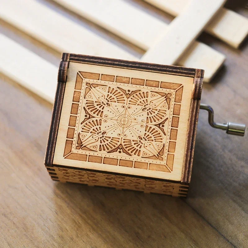 Hand-Cranked Wooden Sci-Fi Music Box – Novelty Collectible Gift - Image 5