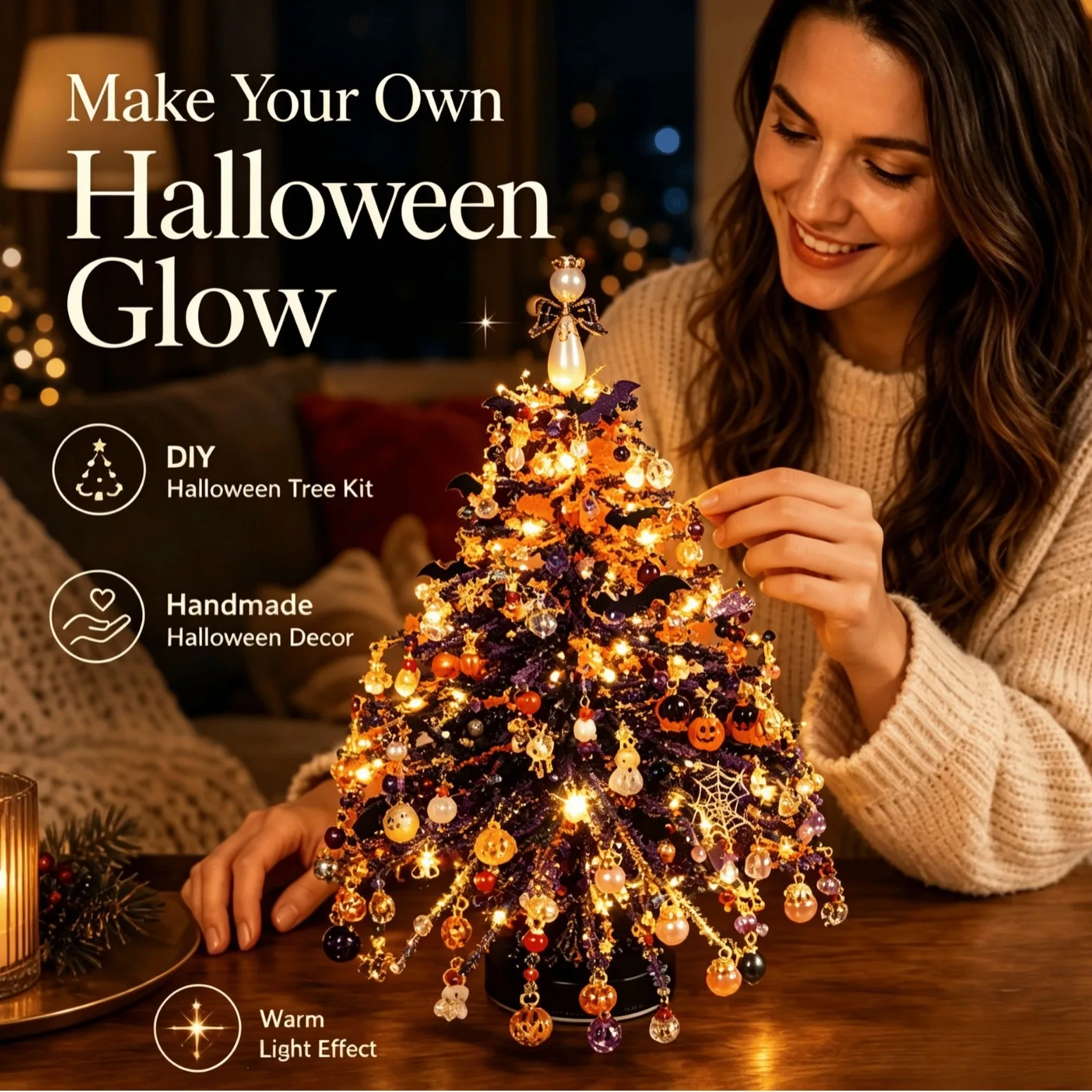 DIY Beaded Christmas Tree Kit – Crystal-Style Holiday Craft - Image 11