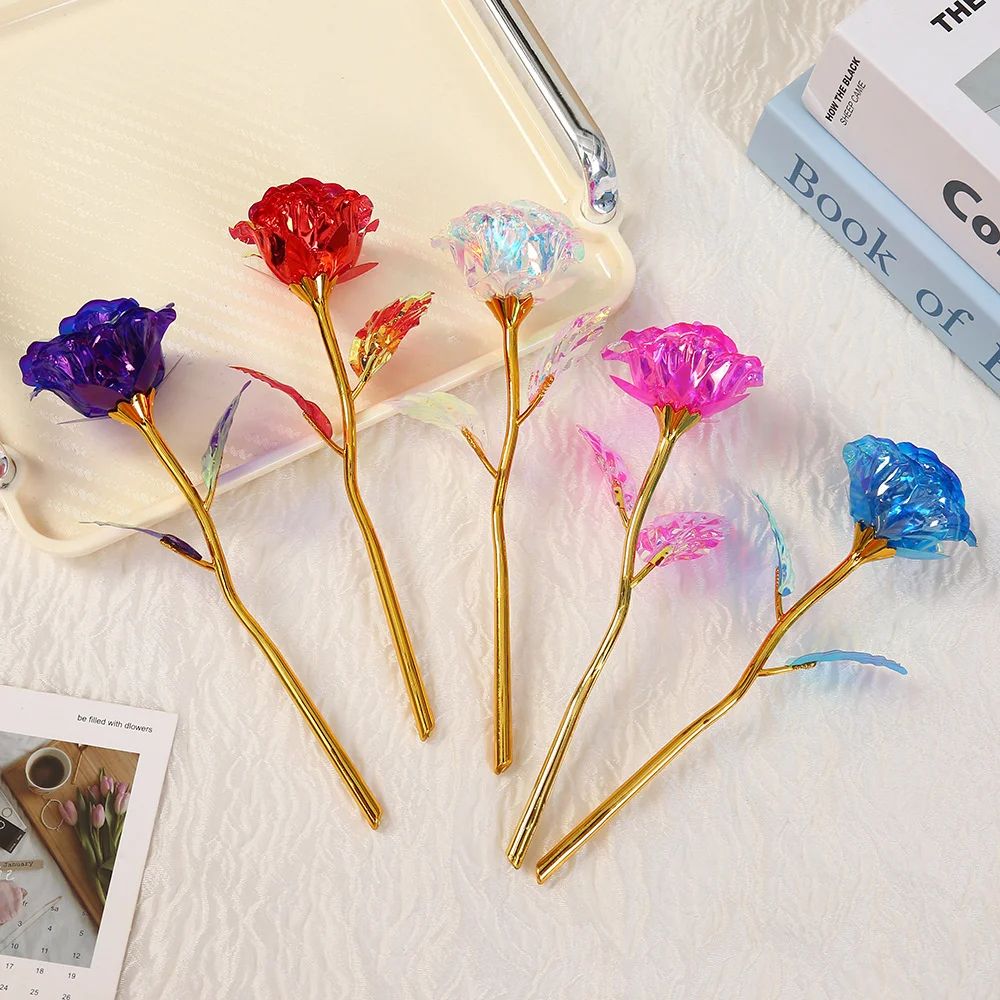 Golden Artificial Rose – Elegant Decorative Gift Flower - Image 2