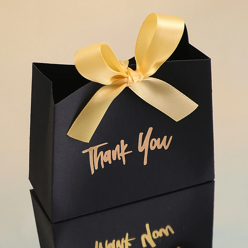 Mini Gift Boxes with Gold Ribbon – Set of 10 Thank-You Favor Boxes - Image 10