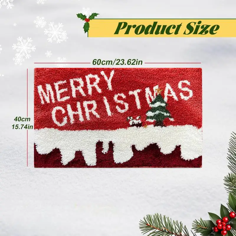 Christmas Door Mat – Santa and Gingerbread Holiday Welcome - Image 2