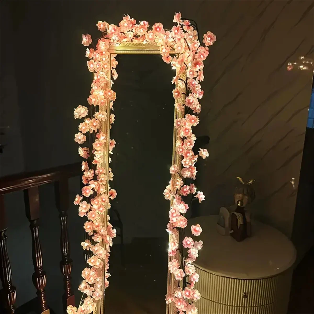 Cherry Blossom 96 Led USB Tree Branch Rattan Lights 8 Modes Colorful String Lamp Valentine Christmas Wedding Bedroom Decoration - Image 4