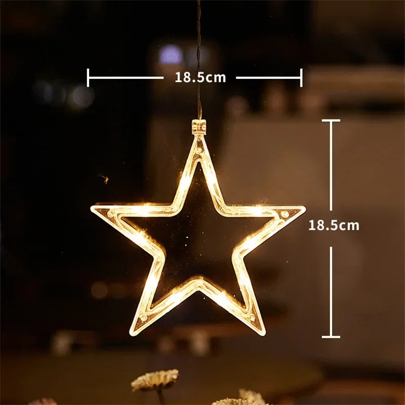 Christmas LED Light Snowflake Santa Hanging Battery-operated Window Ornaments Decoration for Home Xmas Navidad New Year Decor - Image 7