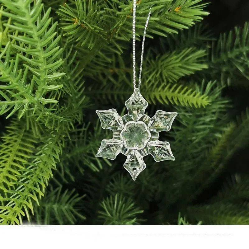 Sparkling Snowflake Ornaments, 10-Piece Set – Glitter Christmas Tree Decor - Image 12