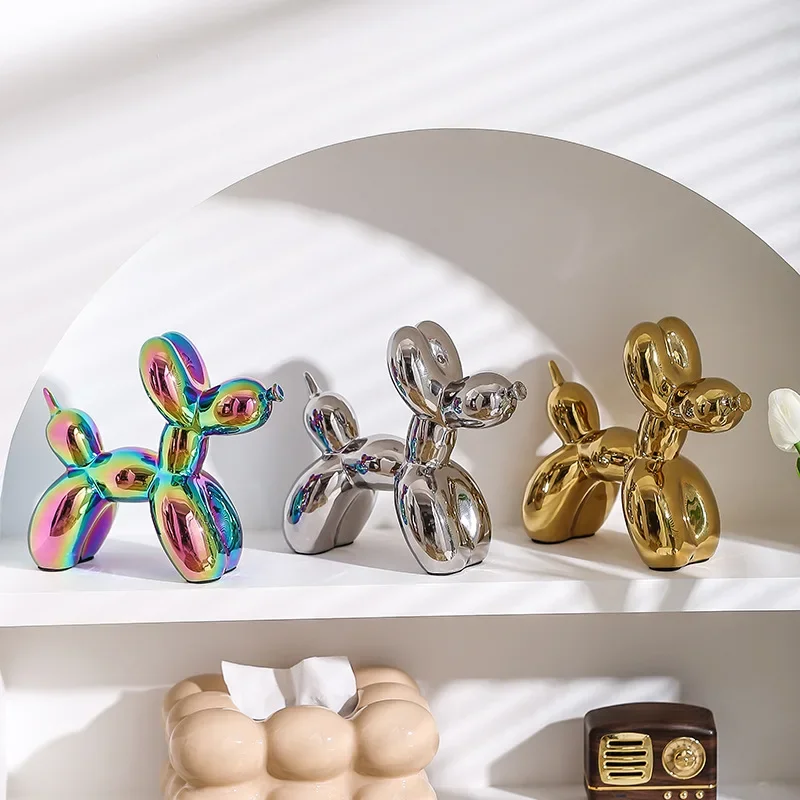 Ceramic Balloon Dog Sculpture – Modern Mini Ornament for Home & Office - Image 3