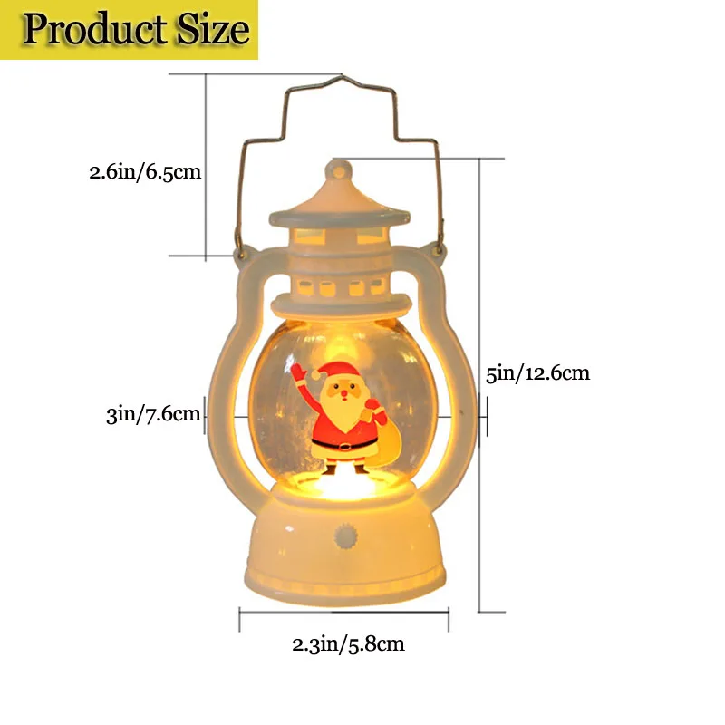 Portable LED Christmas Lantern – Santa & Snowman Battery Night Light - Image 5
