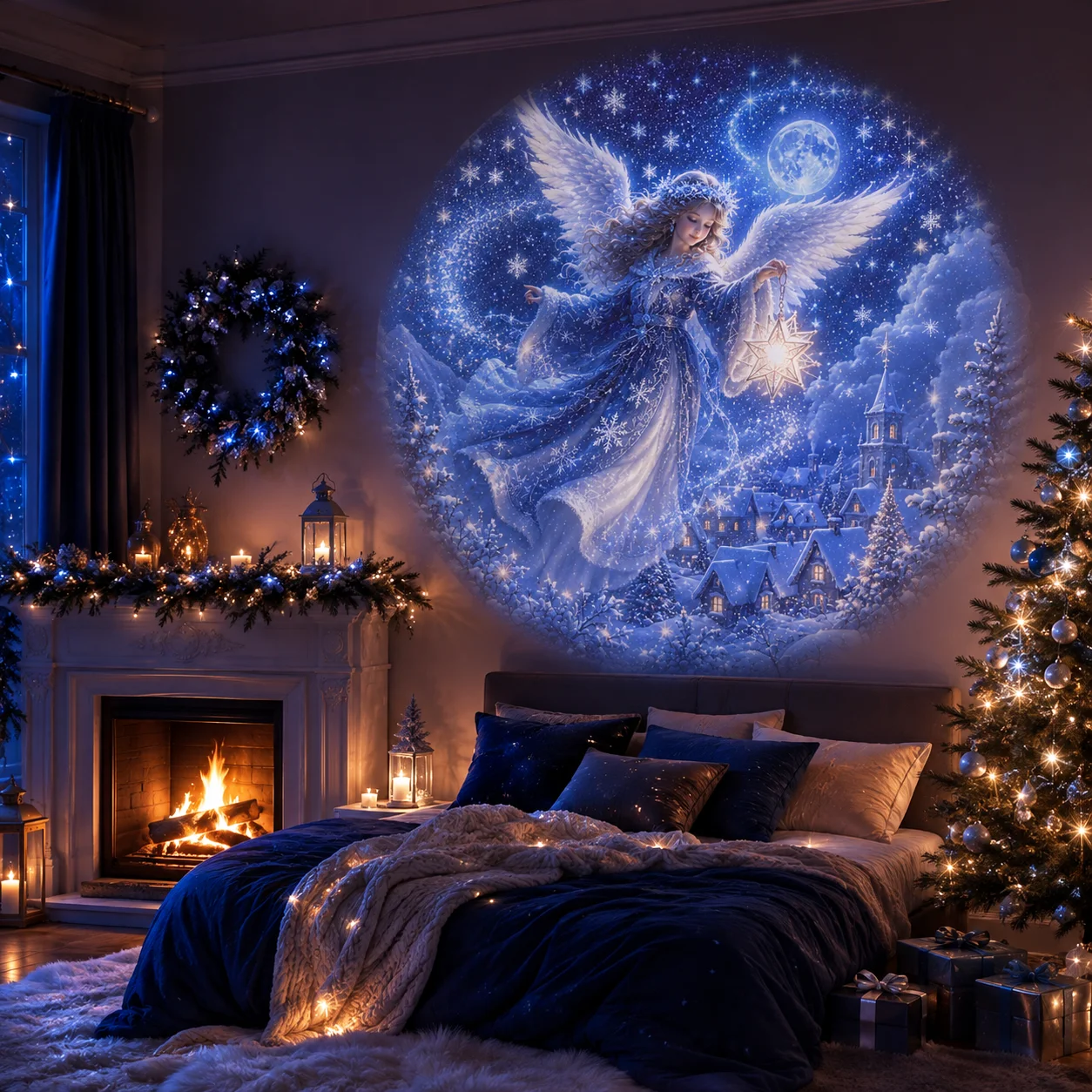 8 Christmas-Themed Projector Lights, USB-Powered Nightlights, Perfect for Creating a Festive Atmosphere in Your Room. - Image 3