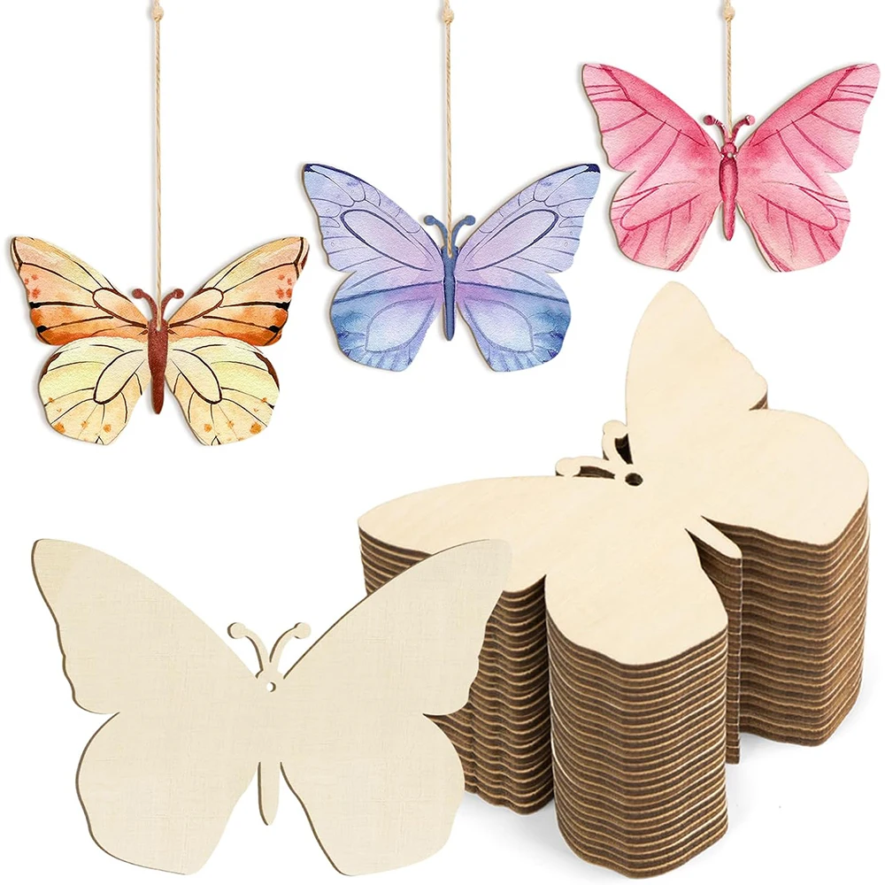 Unfinished Wooden Ornaments, 10-Piece Set – Paintable DIY Craft Blanks - Image 7