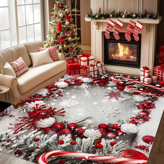 Soft Christmas Area Rug for Living Room & Bedroom