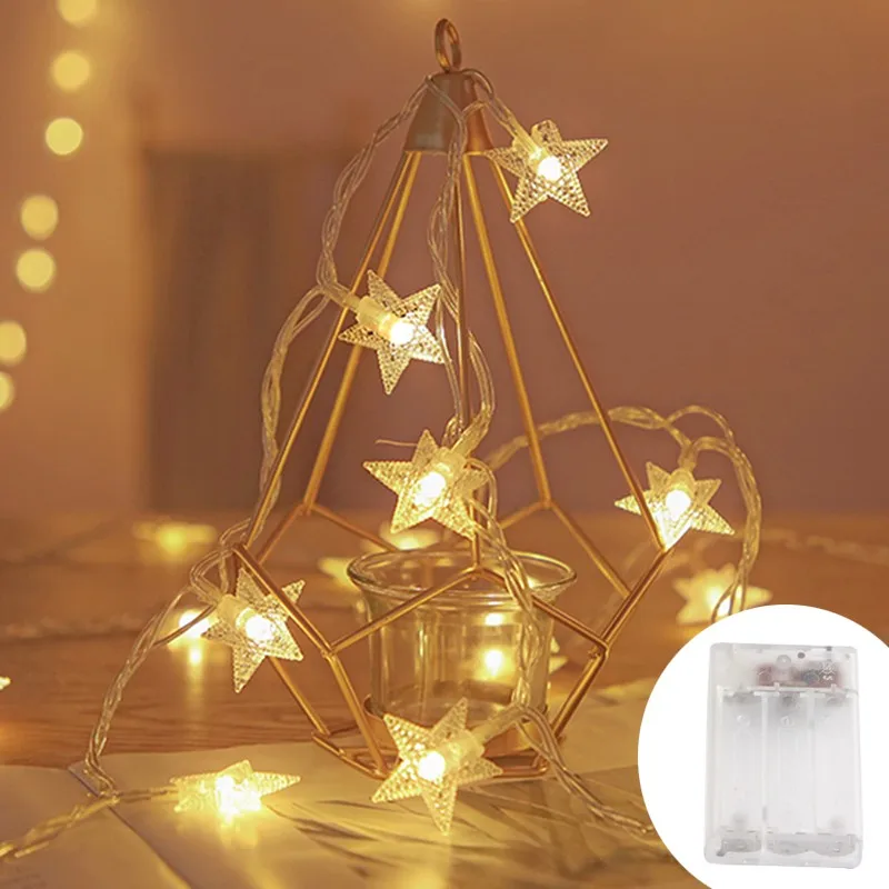 LED Star Fairy Lights Outdoor Chain Lights Garland Bulb String Lights Party Home Wedding Terrace Garden Christmas Decoration - Image 8
