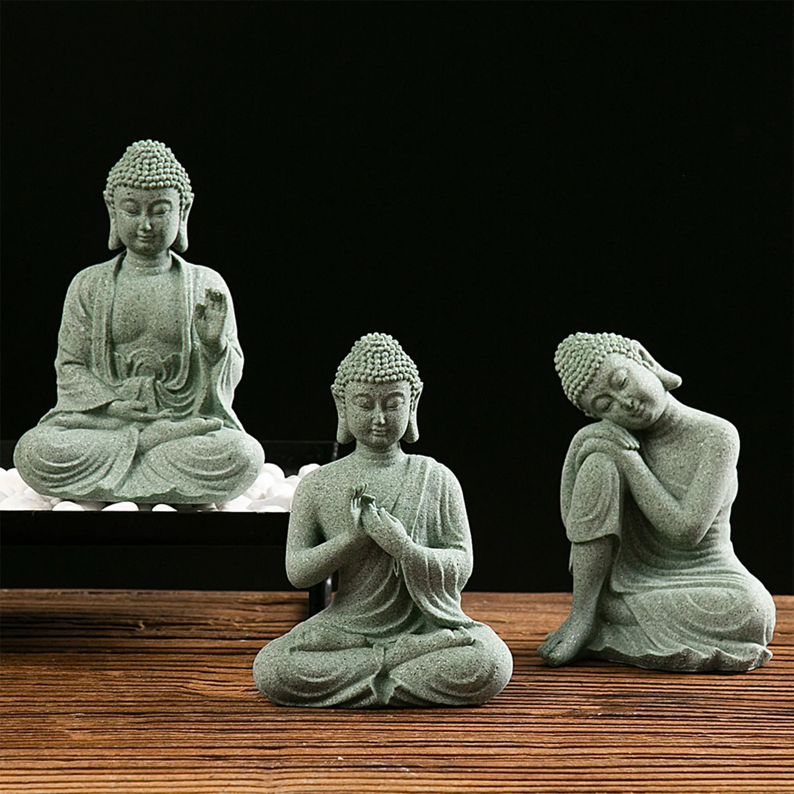 Decorative Stone Buddha Statue – Serene Tabletop Accent - Image 2