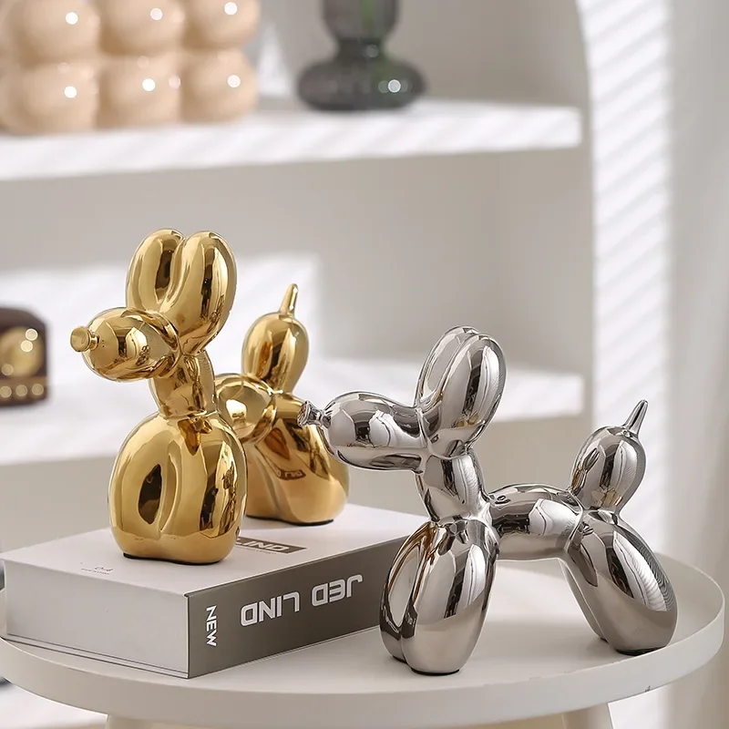 Ceramic Balloon Dog Sculpture – Modern Mini Ornament for Home & Office - Image 2