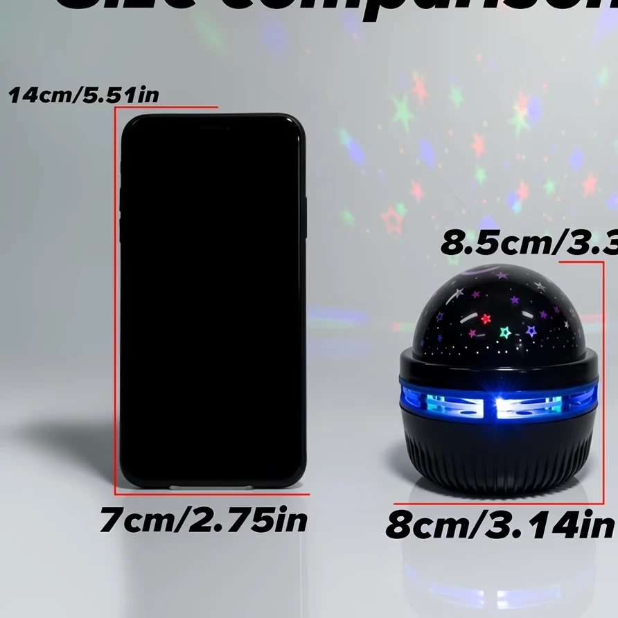 LED Starry Sky Night Lights USB Projector Lamp Magic Ball Moon Star Christmas Lights Home Room Atmosphere Decorations - Image 6